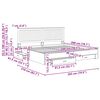 vidaXL Struttura del letto con testiera Grigio Sonoma 200 x 200 cm
