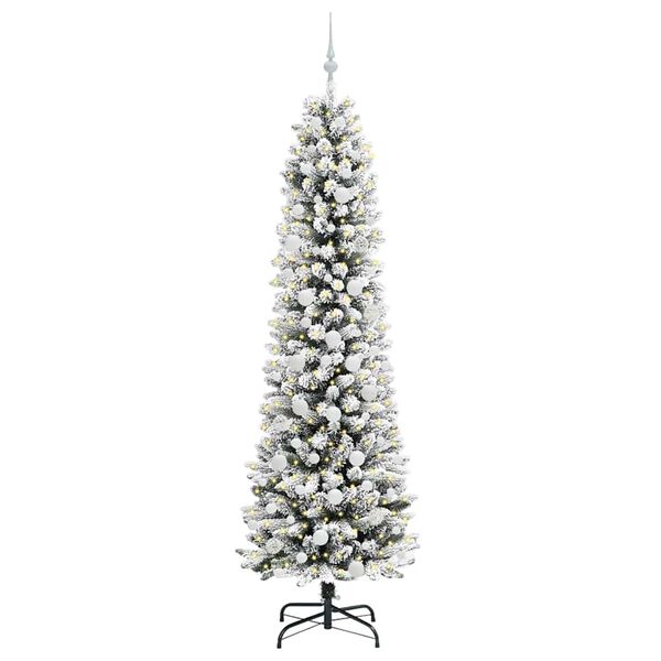 vidaXL Albero di Natale artificiale con 300 LED Bianco 210 cm
