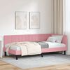 vidaXL Cornice del letto ad angolo Rosa 90 cm x 190 cm Velluto