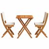 vidaXL Set bistrot 3 pcs Olio Naturale Legno di Acacia Massello