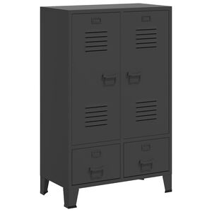 vidaXL Armadio Industriale Antracite 67x35x107 cm in Acciaio