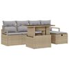 vidaXL Set Divano da Giardino 6 pz Beige polyrattan