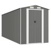 vidaXL Capanno da Giardino Grigio Chiaro 192x523x223cm Acciaio Zincato