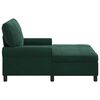 vidaXL Chaise Lounge con cuscino Verde Scuro 91 x 157 x 91 cm Velluto
