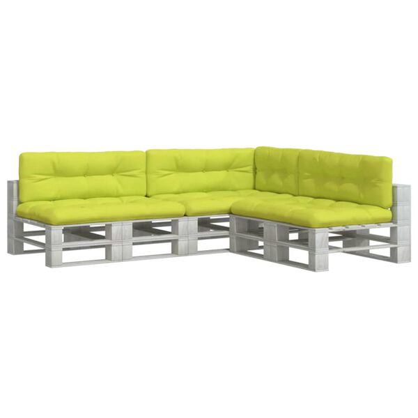 vidaXL Cuscini per Pallet 7 pz Verde Intenso in Tessuto