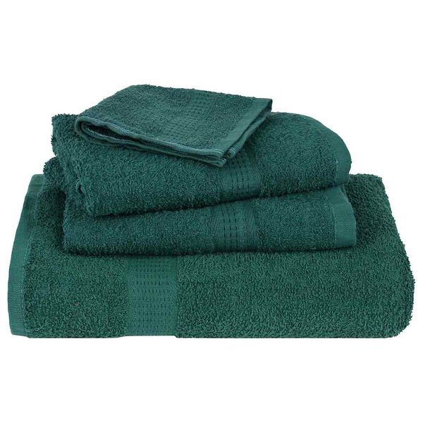 vidaXL Asciugamani da Bagno 10 pz Verde 100x150cm 360 g/m² 100% Cotone