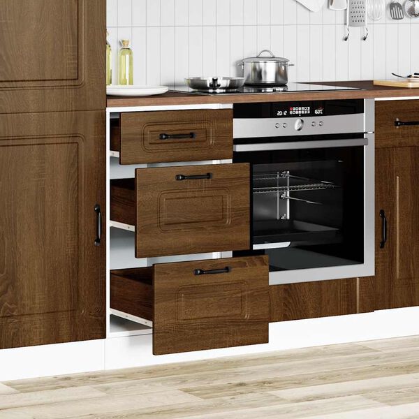 vidaXL Base da Cucina Kalmar Rovere Marrone in Legno Multistrato