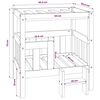 vidaXL Cuccia per Cani Bianco 65,5x50,5x70 cm in Legno Massello di Pino