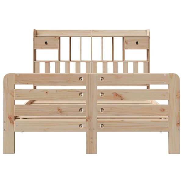 vidaXL Letto Libreria senza Materasso 160x200 cm in Legno di Pino