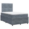 vidaXL Letto box spring con materasso Grigio Scuro 120 x 190 cm