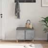 vidaXL Panca per ingresso con cuscino Grigio cemento 60 x 38 x 46 cm