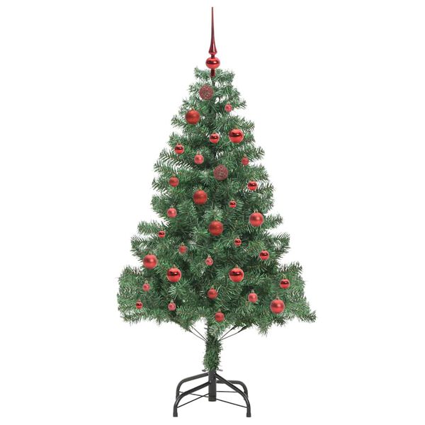 vidaXL Albero di Natale con 150 LED con supporto Verde 150 cm PVC