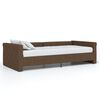vidaXL Dormeuse con Presa USB Marrone Scuro in Tessuto 90x200 cm