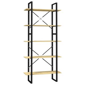 vidaXL Libreria a 5 Ripiani 80x30x175 cm in Legno Massello di Pino