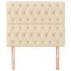 vidaXL Testiera Crema 100x7x118/128 cm Tessuto