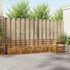 vidaXL Set divani 6 pcs Naturale Legno di Acacia Massello