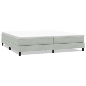 vidaXL Letto a Molle senza Materasso Grigio Chiaro 200x210 cm Velluto
