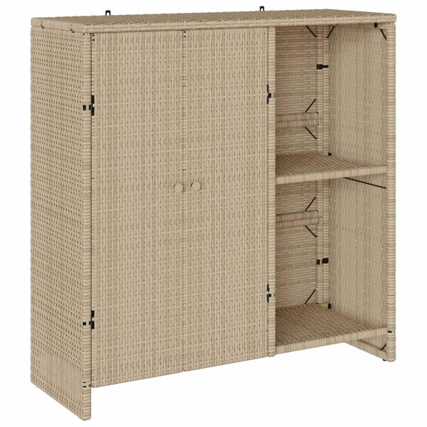 vidaXL Armadio con lo scaffale Beige 100 x 36 x 102 cm Rattan