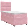 vidaXL Letto box spring con materasso Rosa 80 x 200 cm Velluto