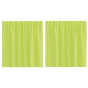 vidaXL Tende in Voile con Tasche per Aste 2 pz Verde Mela