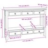 vidaXL Tavolo consolle con cassetto Naturale 115 x 32 x 76 cm