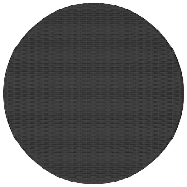 vidaXL Tavolino da Tè Nero 68x68x30 cm in Polyrattan