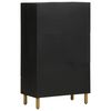vidaXL Credenza Nera 60x33x100 cm in Legno Multistrato