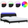 vidaXL Giroletto senza Materasso Hanko Nero 200x200 cm in Tessuto