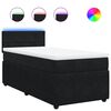 vidaXL Giroletto a Molle con Materasso Nero 90x190 cm in Velluto