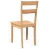 vidaXL Sedie da Pranzo 2 pz Naturale in Legno Massello di Hevea