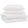 vidaXL Duvet Estivo con cuscino 3 pcs Bianco Microfibra