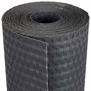 vidaXL Schermo da balcone Grigio Scuro 500 x 90 cm polyrattan