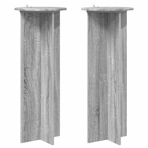 vidaXL Supporto per piante 2 pcs Grigio Sonoma &Oslash;40 x 100 cm