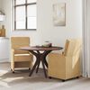 vidaXL Sedie da Pranzo con Ruote 2 pcs Marrone 58 x 65 x 98 cm Velluto