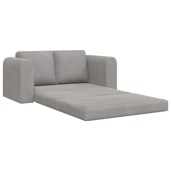 vidaXL Divano letto Grigio chiaro 148 x 71 x 83 cm Velluto