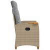 vidaXL Poltrona reclinabile con tavolino 62 x 64 x 112 cm polyrattan