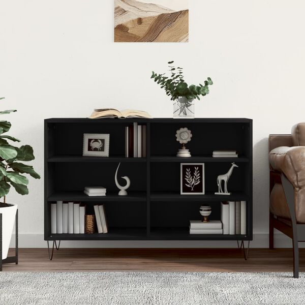 vidaXL Credenza Nera 103,5x35x70 cm in Legno Multistrato