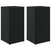 vidaXL Fioriere da Giardino 2 pz Nere 30x30x60 cm in Polyrattan