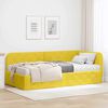vidaXL Cornice del letto ad angolo Giallo 100 x 200 cm Velluto