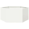 vidaXL Fioriera da Giardino Bianca Esagono 104x90x45 cm in Acciaio