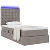 vidaXL Letto con contenitore e LED Talpa 90 x 200 cm Poliestere