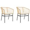 vidaXL Sedie da Giardino 2pz con Cuscini Marrone in Polyrattan