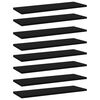 vidaXL Ripiani per Libreria 8pz Neri 60x20x1,5cm in Legno Multistrato