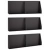vidaXL Muro di contenimento 6 pz 60 x 12 x 50 cm Acciaio Nero