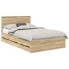 vidaXL Struttura del letto con cassetto Rovere Sonoma 120 x 200 cm