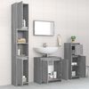 vidaXL Set Mobili da Bagno 4 pz Grigio Sonoma in Legno Multistrato