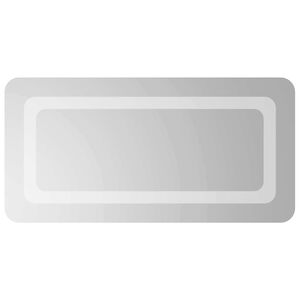 vidaXL Specchio da bagno LED Trasparente 60 x 30 cm vetro temperato
