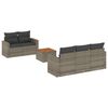 vidaXL Set Divano da Giardino 6 pz con Cuscini Grigio in Polyrattan