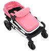 vidaXL Passeggino/Carrozzina 2-in-1 Rosa e Nero in Alluminio