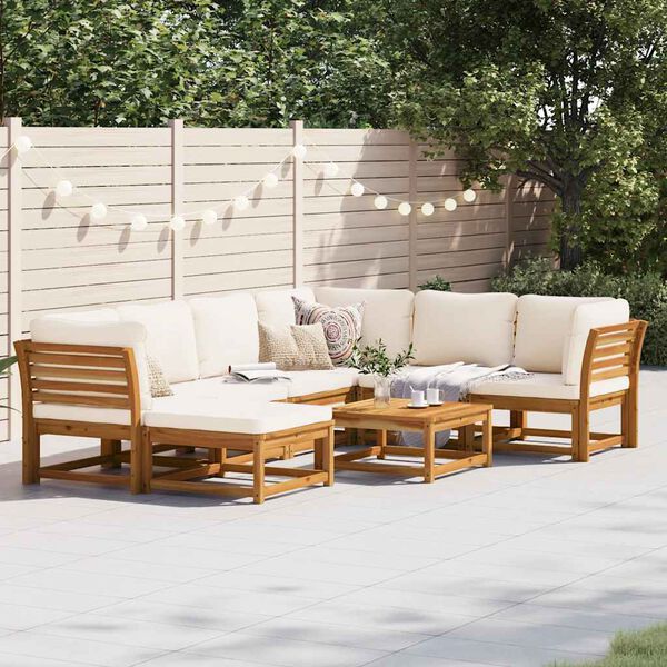 vidaXL Set Salotto da Giardino 8 pz con Cuscini Legno Massello Acacia